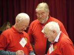 Wensleydale President David Pointon between fellow Rotarian judges